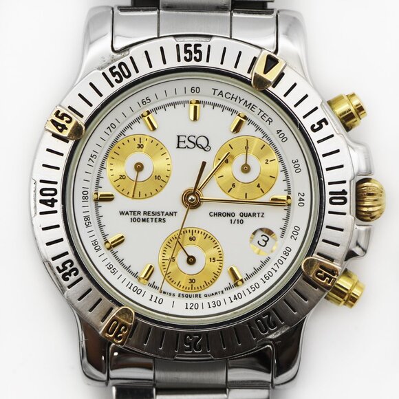 Movado ESQ 300196 Two Tone Chronograph Watch - Picture 4 of 5